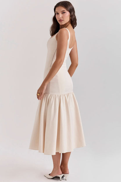 Isabella Ruffle Midi Dress
