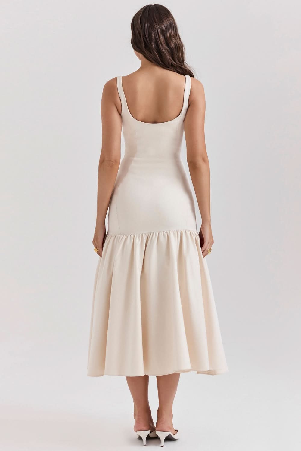 Isabella Ruffle Midi Dress