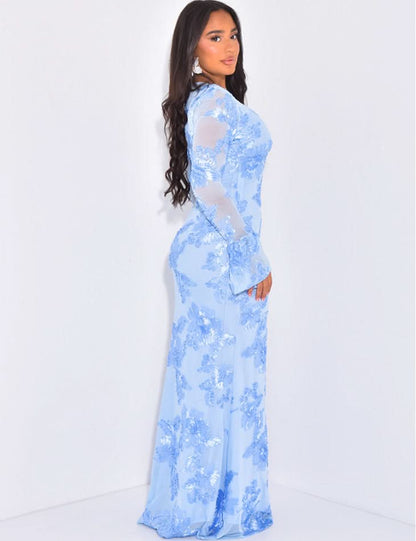 Isabella Sequin Maxi Dress
