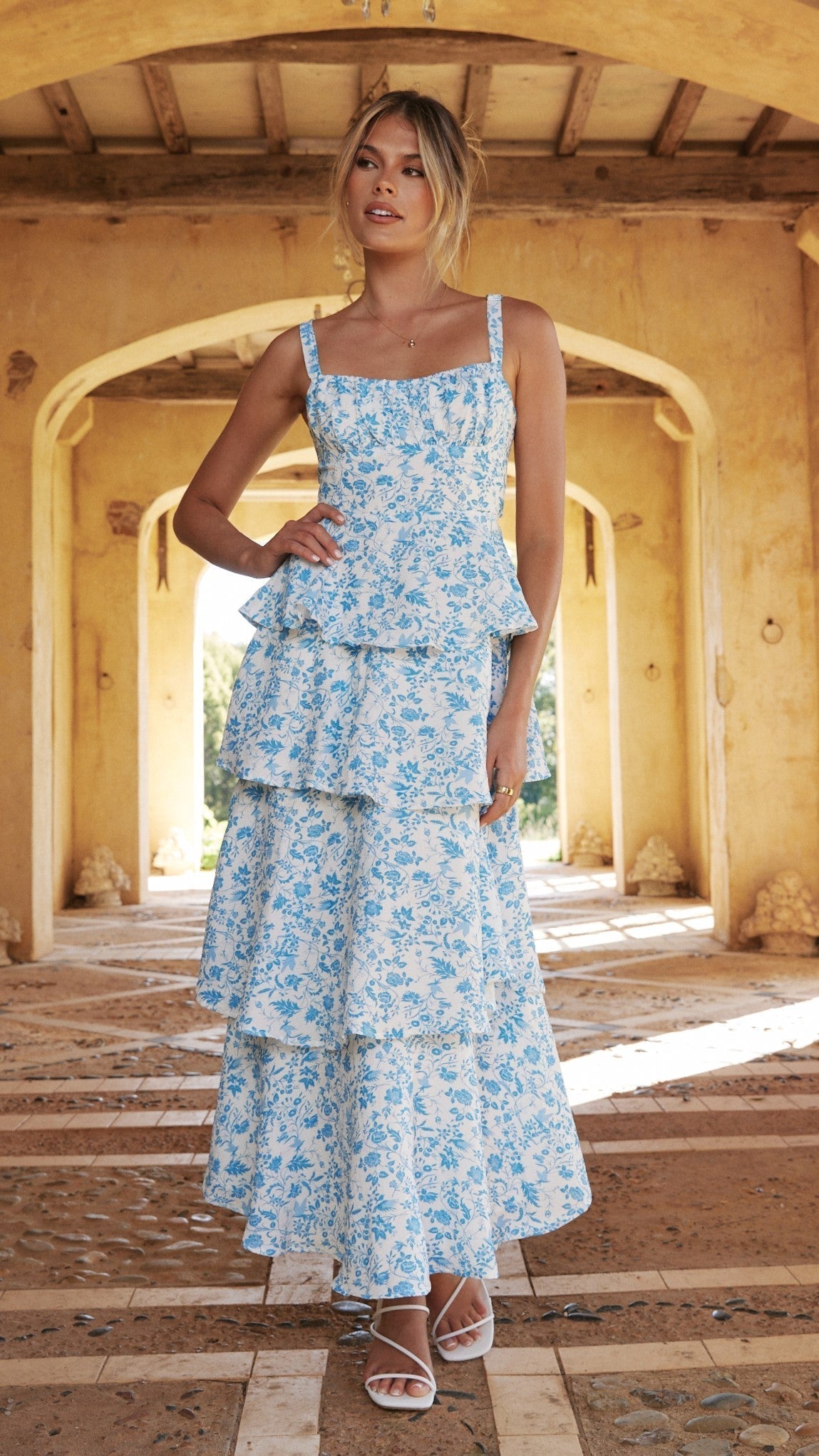 Juliet Ruffle Maxi Dress