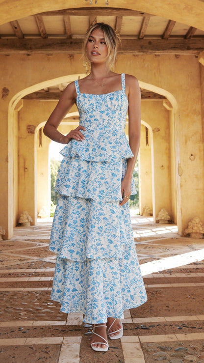 Juliet Ruffle Maxi Dress