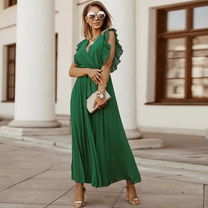 Olivia Ruffle Maxi Dress
