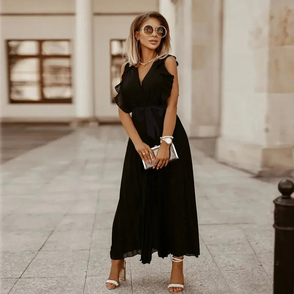 Olivia Ruffle Maxi Dress