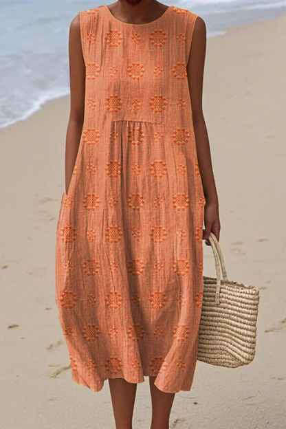 Riley Embroidery Midi Dress