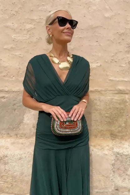 Rosetta Draped Maxi Dress