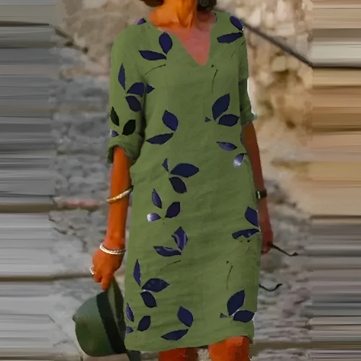 Sage Leaf Mini Dress