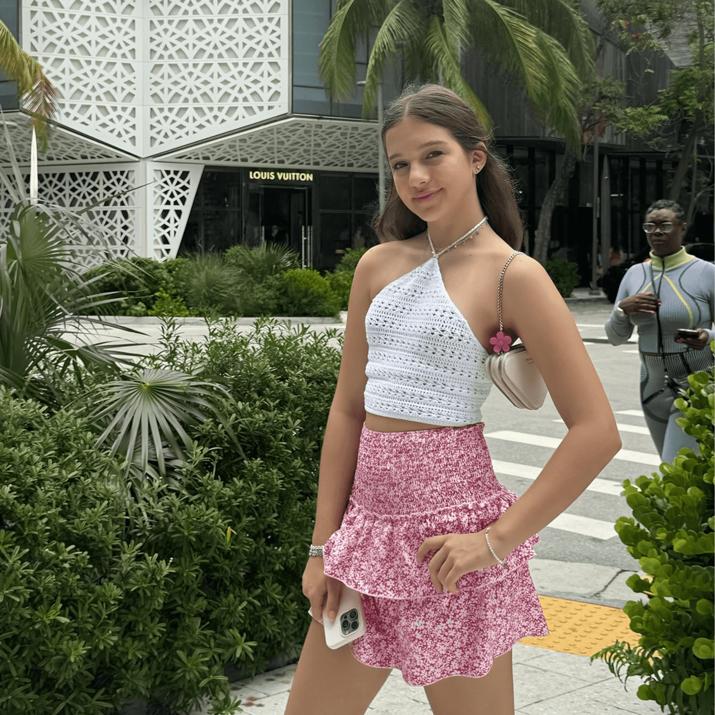 Sage Ruffle Mini Skirt Mini Dress
