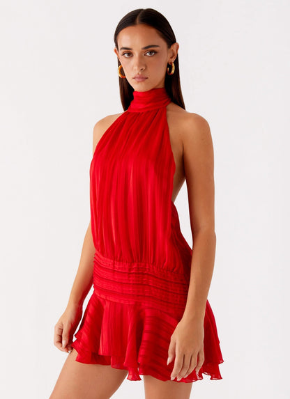 AMINA RUFFLE MINI DRESS