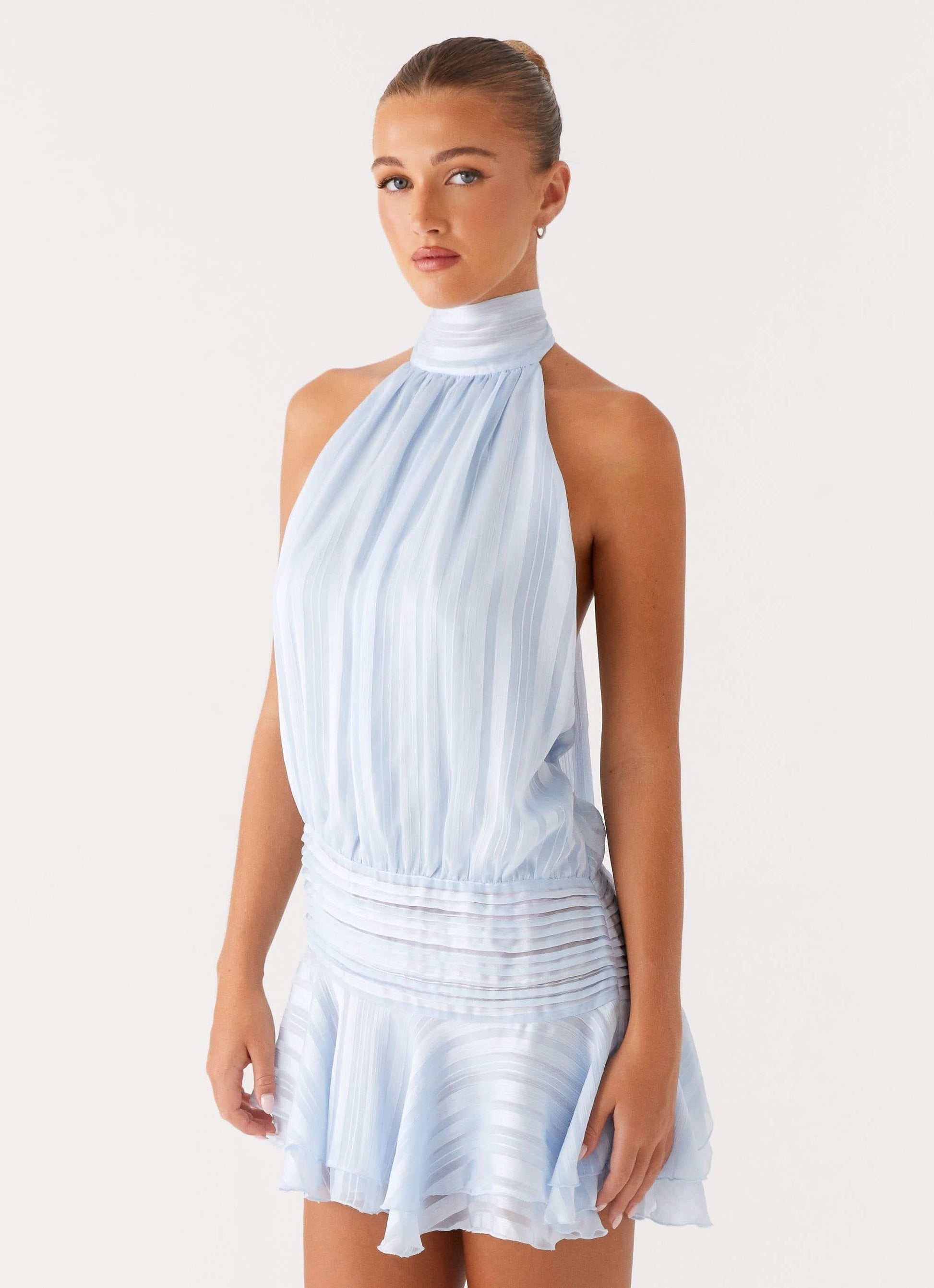 AMINA RUFFLE MINI DRESS