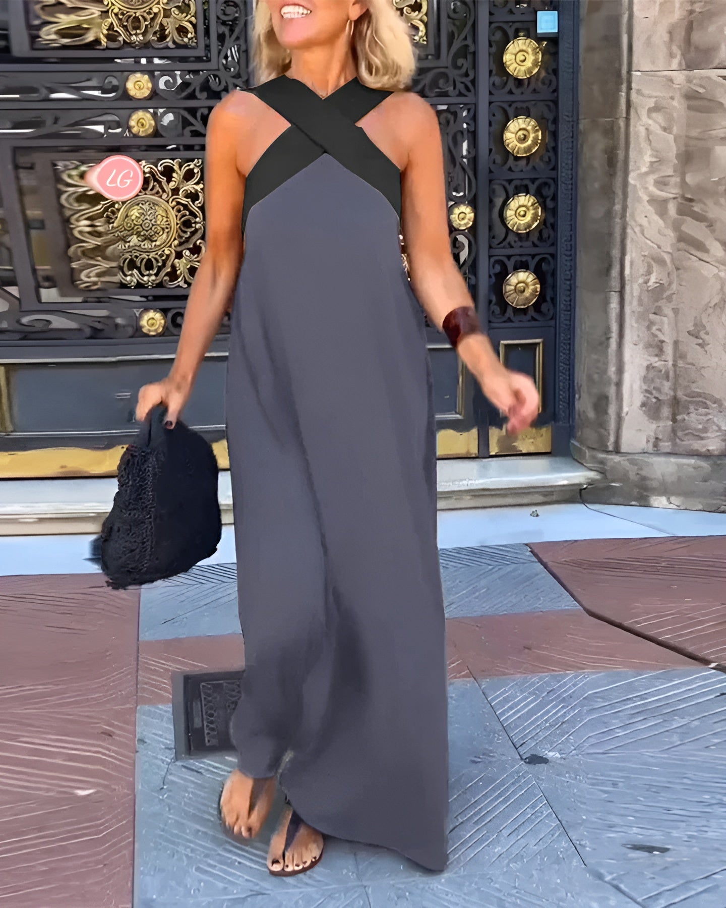 Stella Cross Maxi Dress