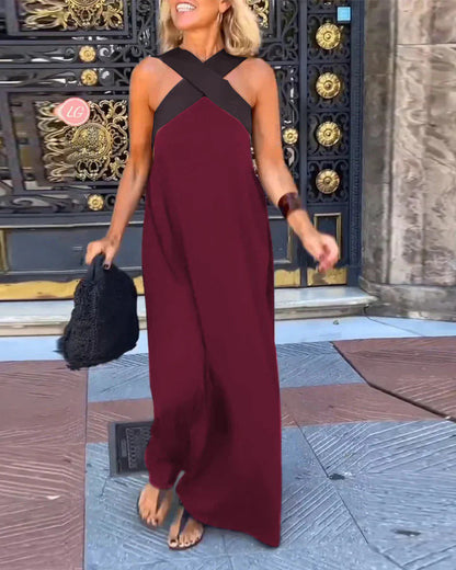 Stella Cross Maxi Dress