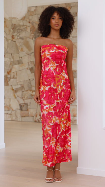 Valencia Ruched Midi Dress