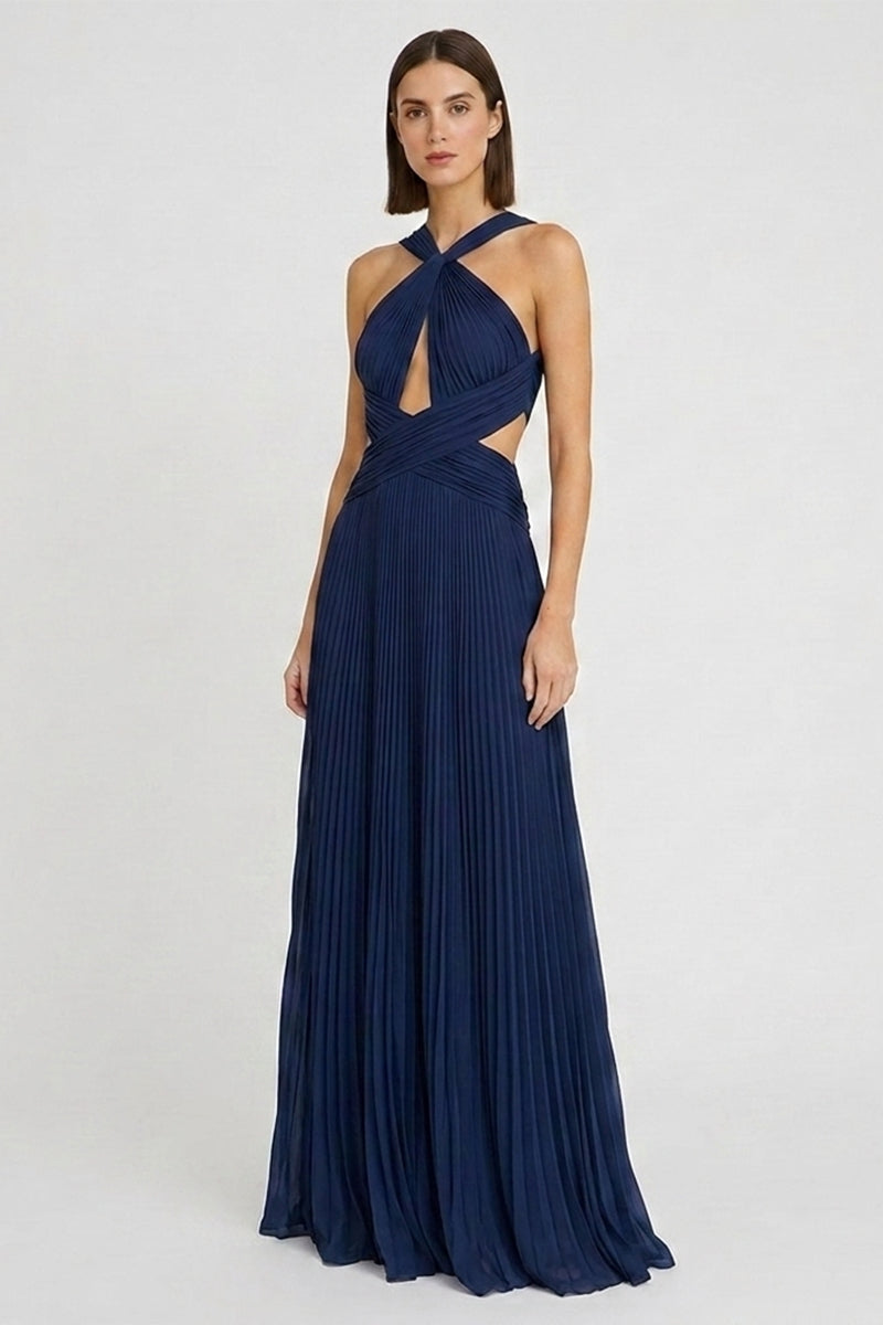 Arabella Chiffon Backless Maxi Dress