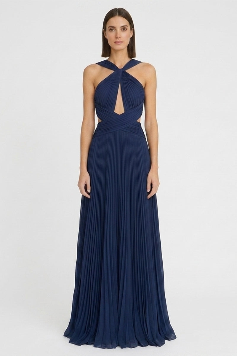 Arabella Chiffon Backless Maxi Dress