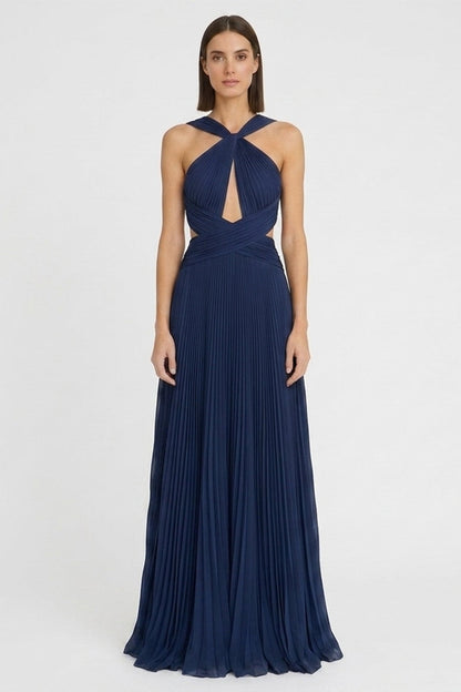Arabella Chiffon Backless Maxi Dress