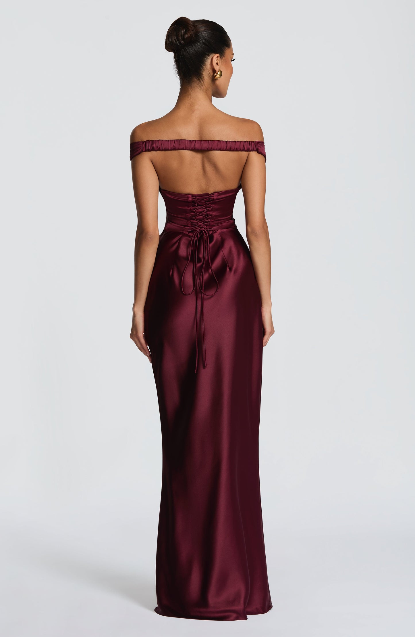 Aurelia Cherry Lacquer Maxi Dress