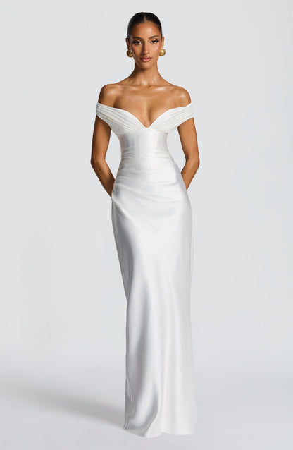 Aurelia Cherry Lacquer Maxi Dress