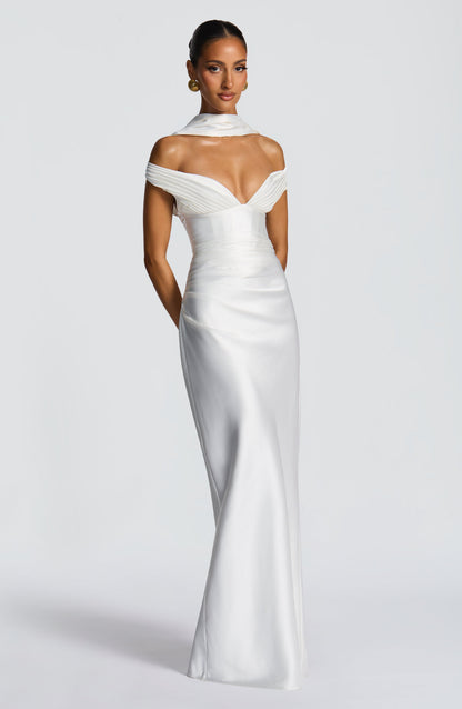 Aurelia Cherry Lacquer Maxi Dress
