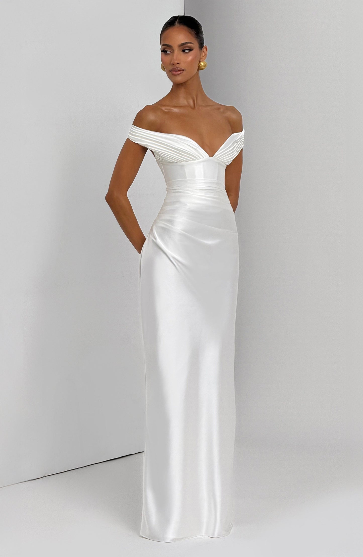 Aurelia Cherry Lacquer Maxi Dress