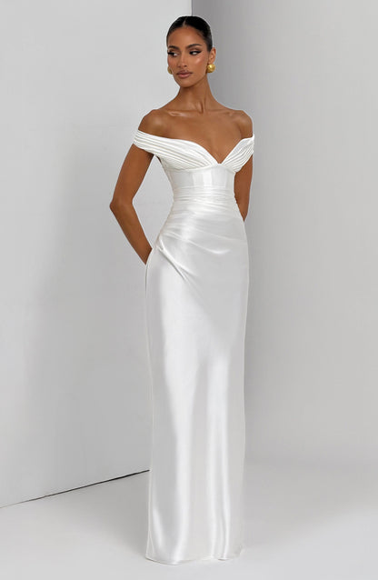Aurelia Cherry Lacquer Maxi Dress