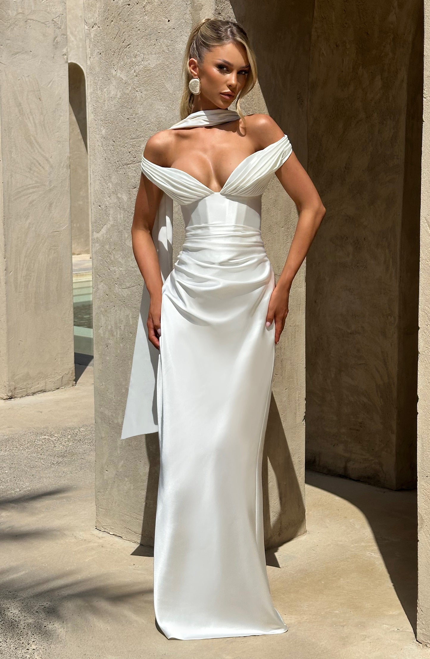 Aurelia Cherry Lacquer Maxi Dress