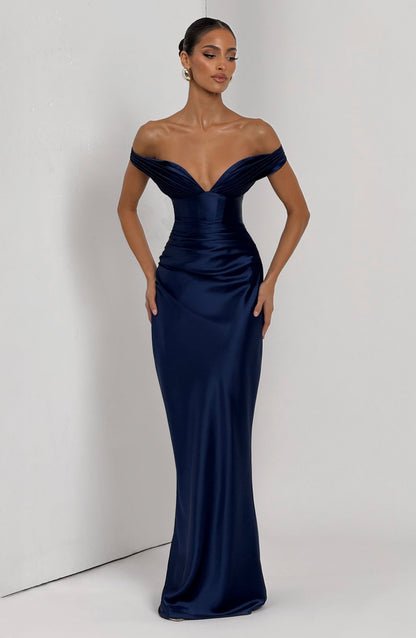 Aurelia Cherry Lacquer Maxi Dress