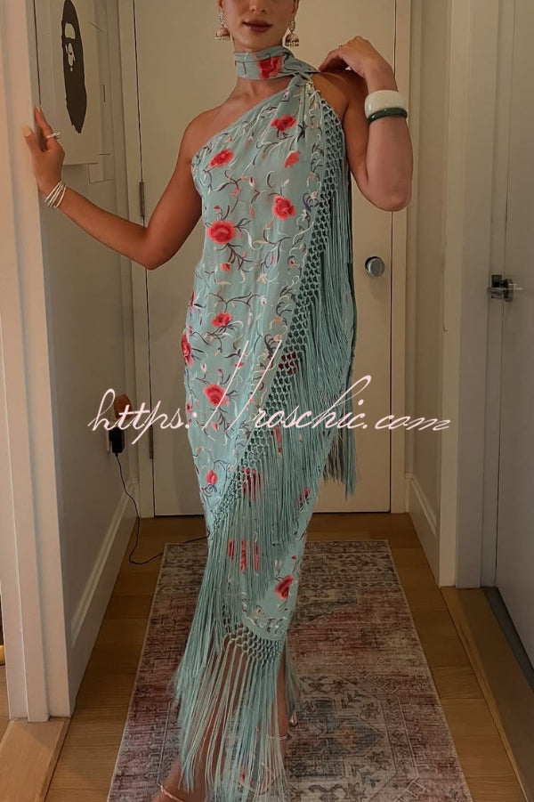 Ophelia Floral Halter Maxi Dress
