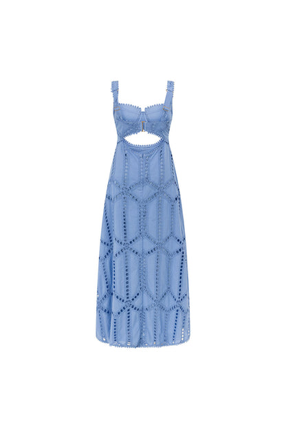 Camilla Cutwork Cotton Maxi Dress