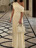 Ophelia One-Shoulder Ruched Maxi Dress