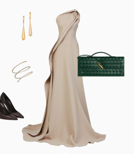 Margot One-Shoulder Satin Gown