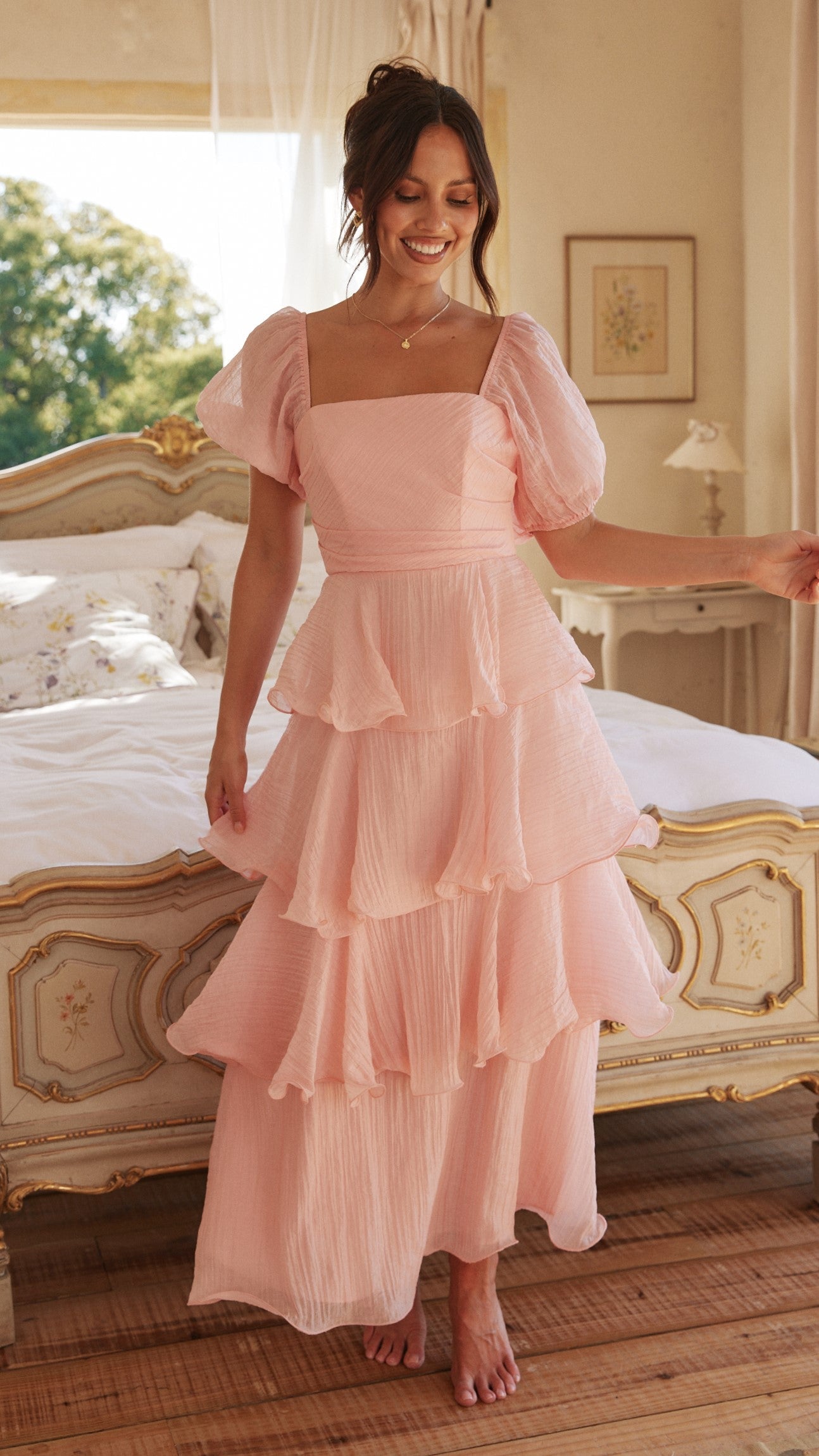 Lanelle Pink Maxi Dress