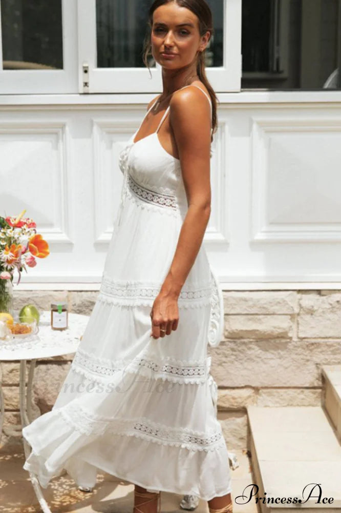Isabelle Lace Panel Maxi Dress