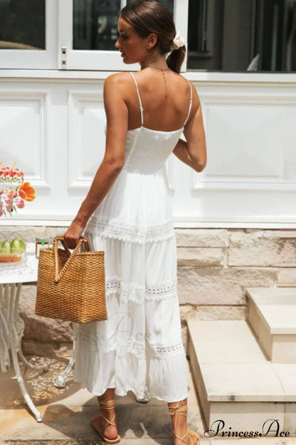 Isabelle Lace Panel Maxi Dress