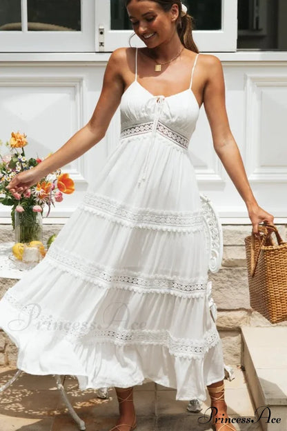 Isabelle Lace Panel Maxi Dress