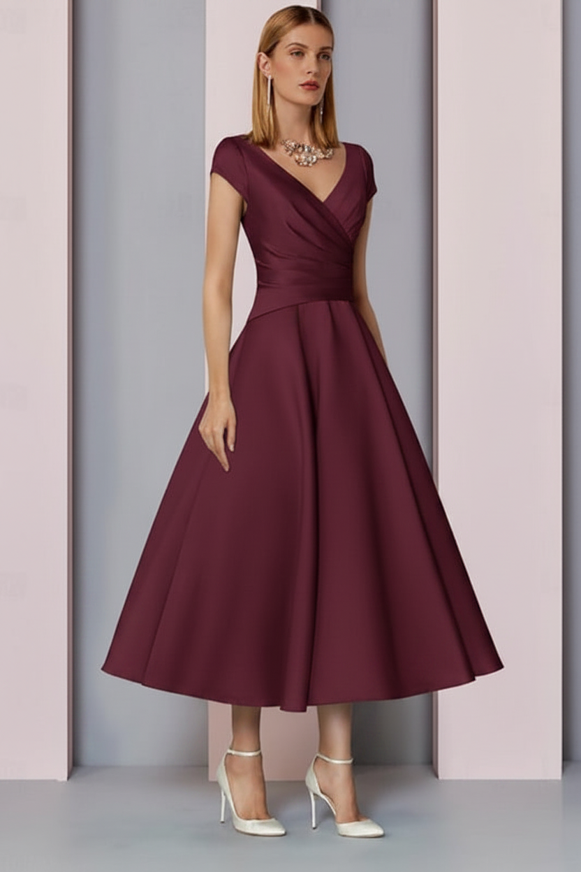Eleanor Satin A-Line Dress