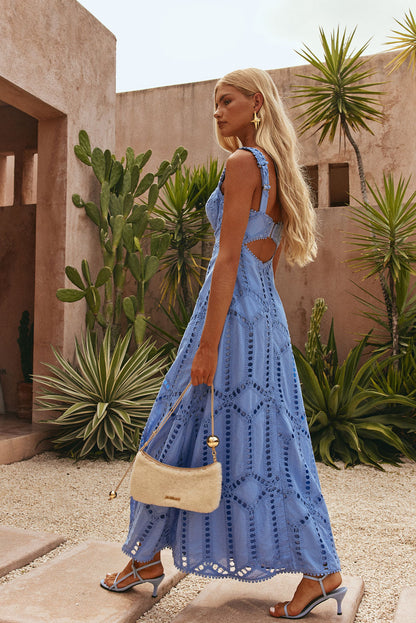 Camilla Cutwork Cotton Maxi Dress
