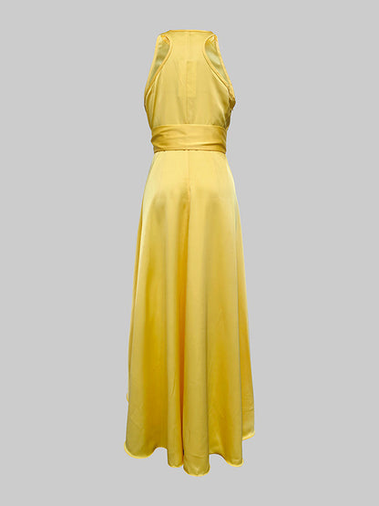 Valentina High-Low Ruffle Maxi Dress