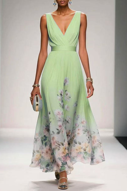 Margot A-Line Chiffon Tea Dress