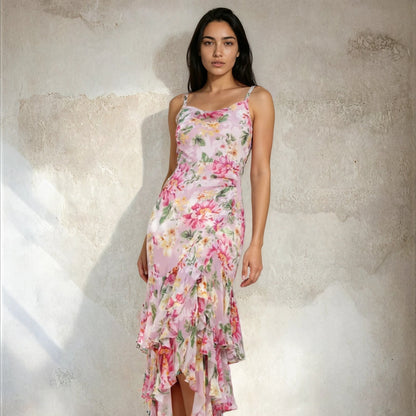 Carmine Silk Maxi Dress