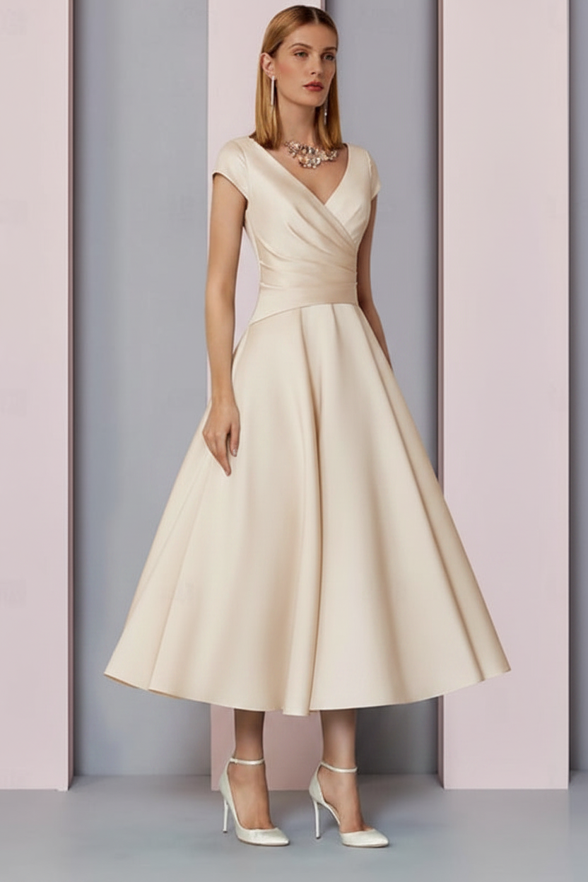 Eleanor Satin A-Line Dress