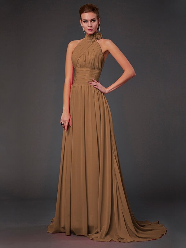 Isabelle Halter Chiffon Bridesmaid Dress