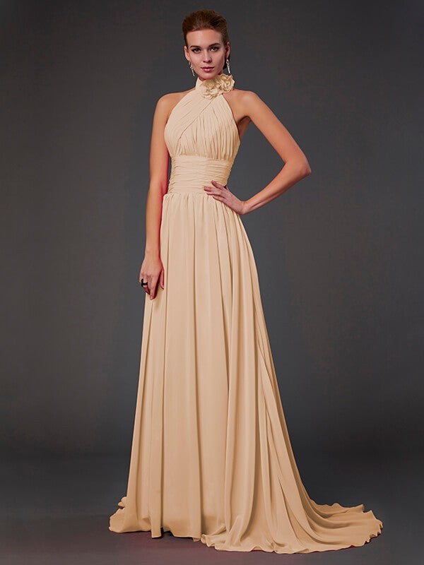 Isabelle Halter Chiffon Bridesmaid Dress