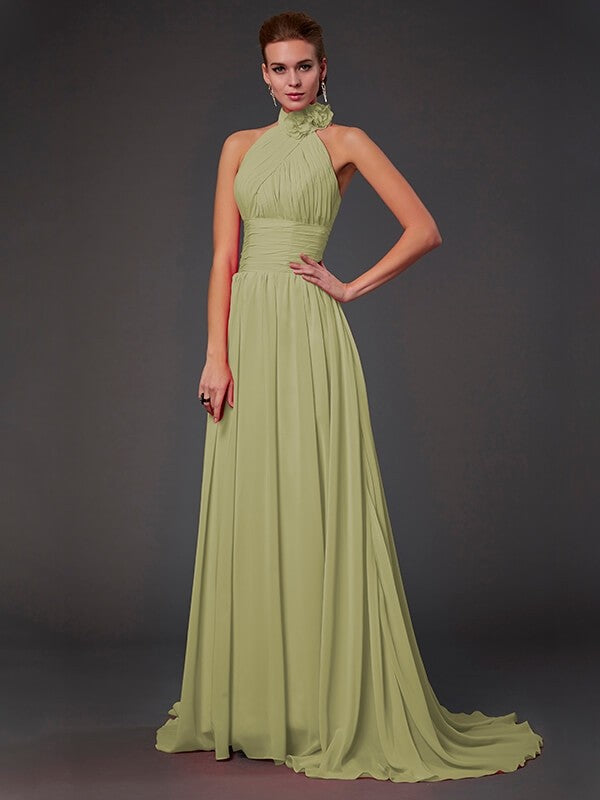 Isabelle Halter Chiffon Bridesmaid Dress