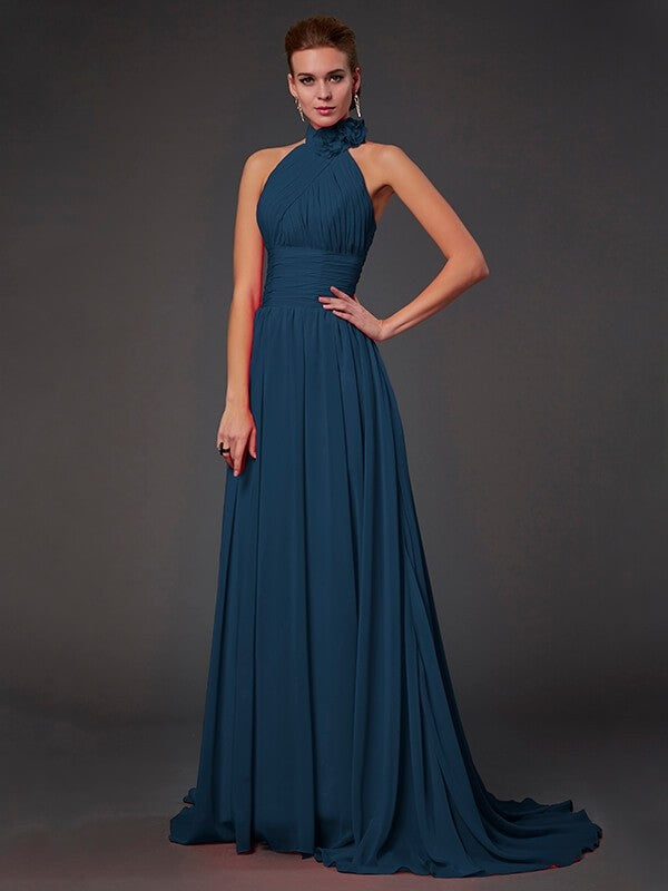 Isabelle Halter Chiffon Bridesmaid Dress