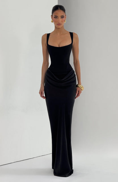 Cornelia Burgundy Maxi Dress