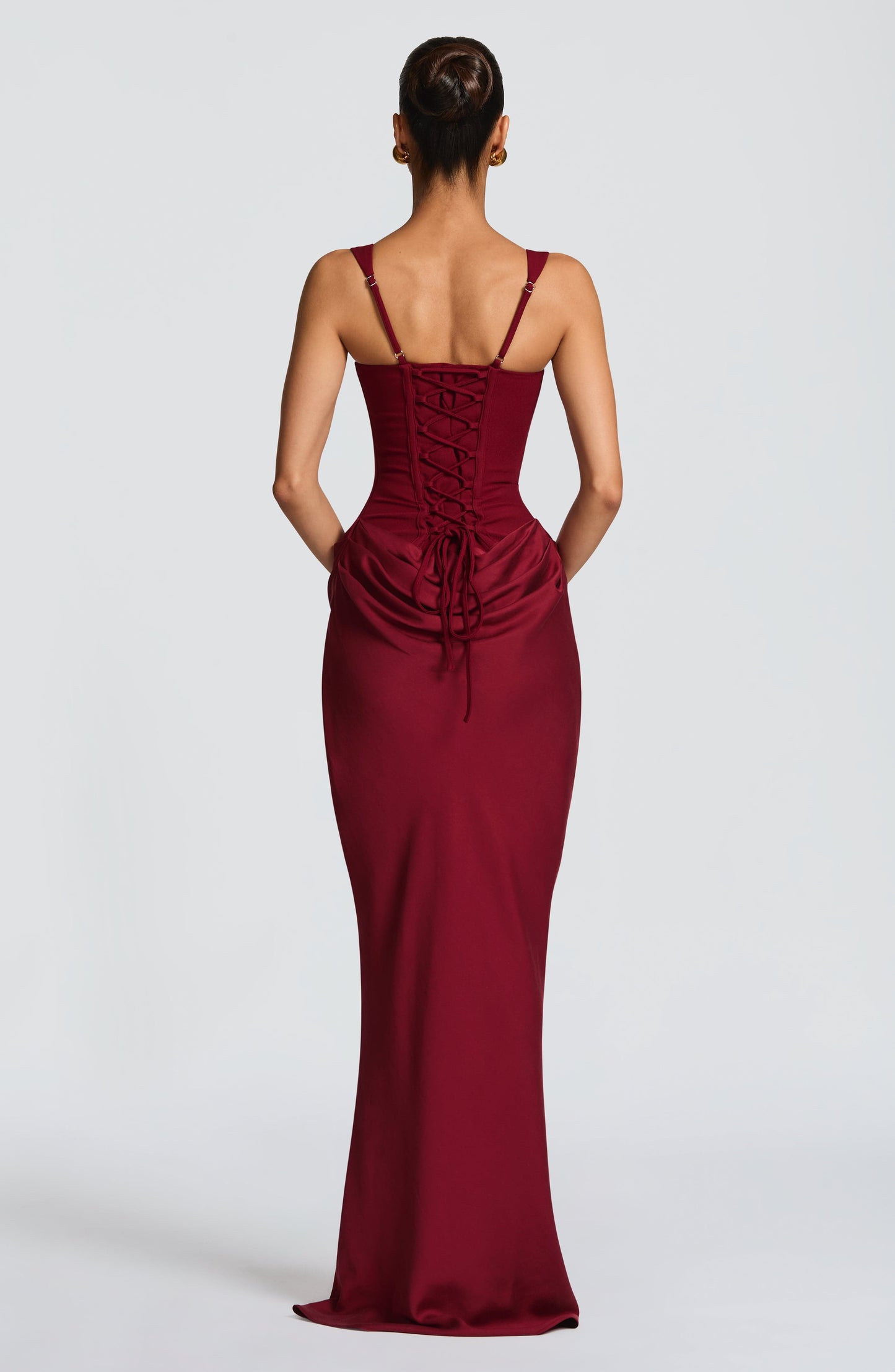 Cornelia Burgundy Maxi Dress