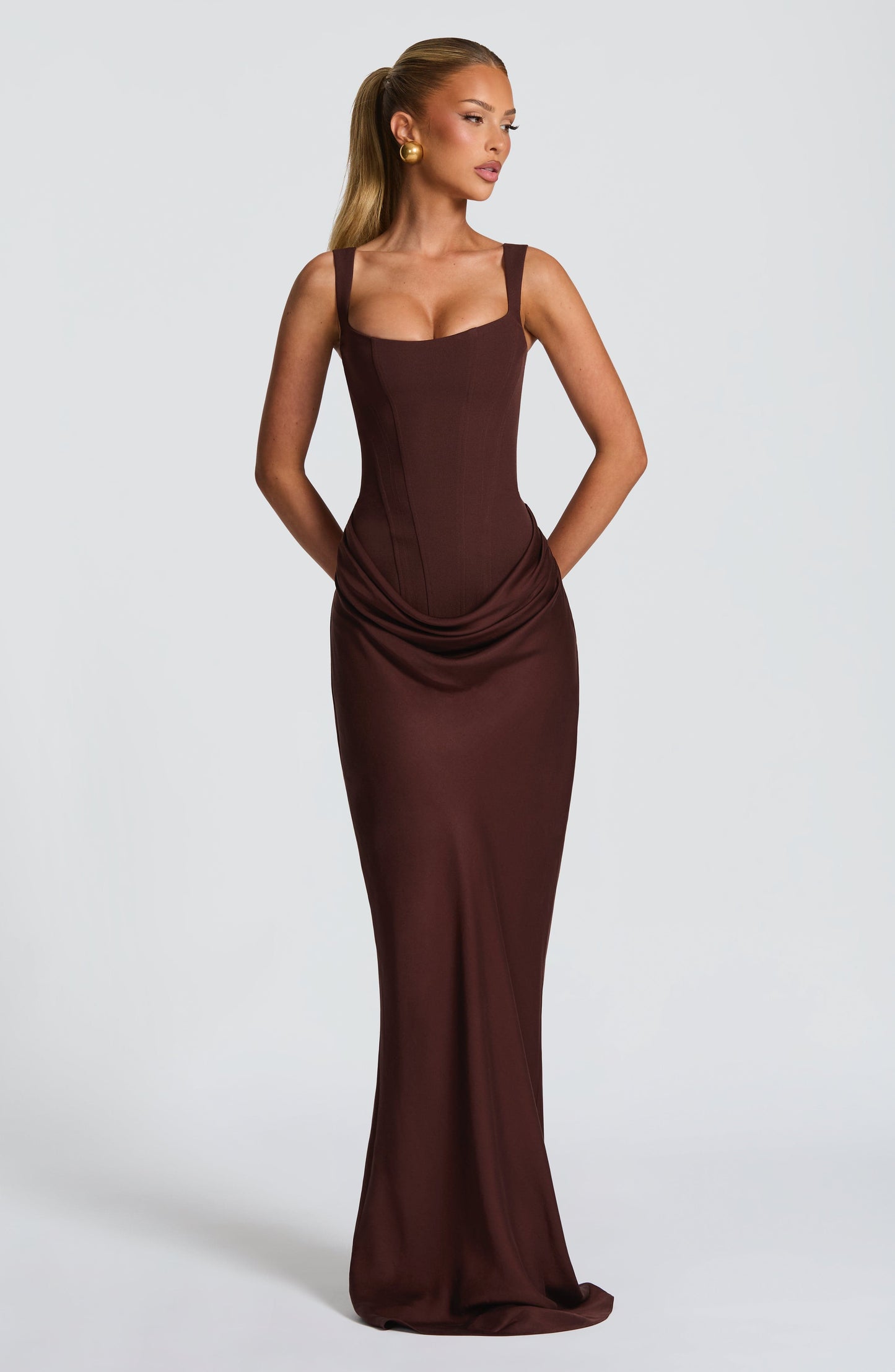 Cornelia Burgundy Maxi Dress