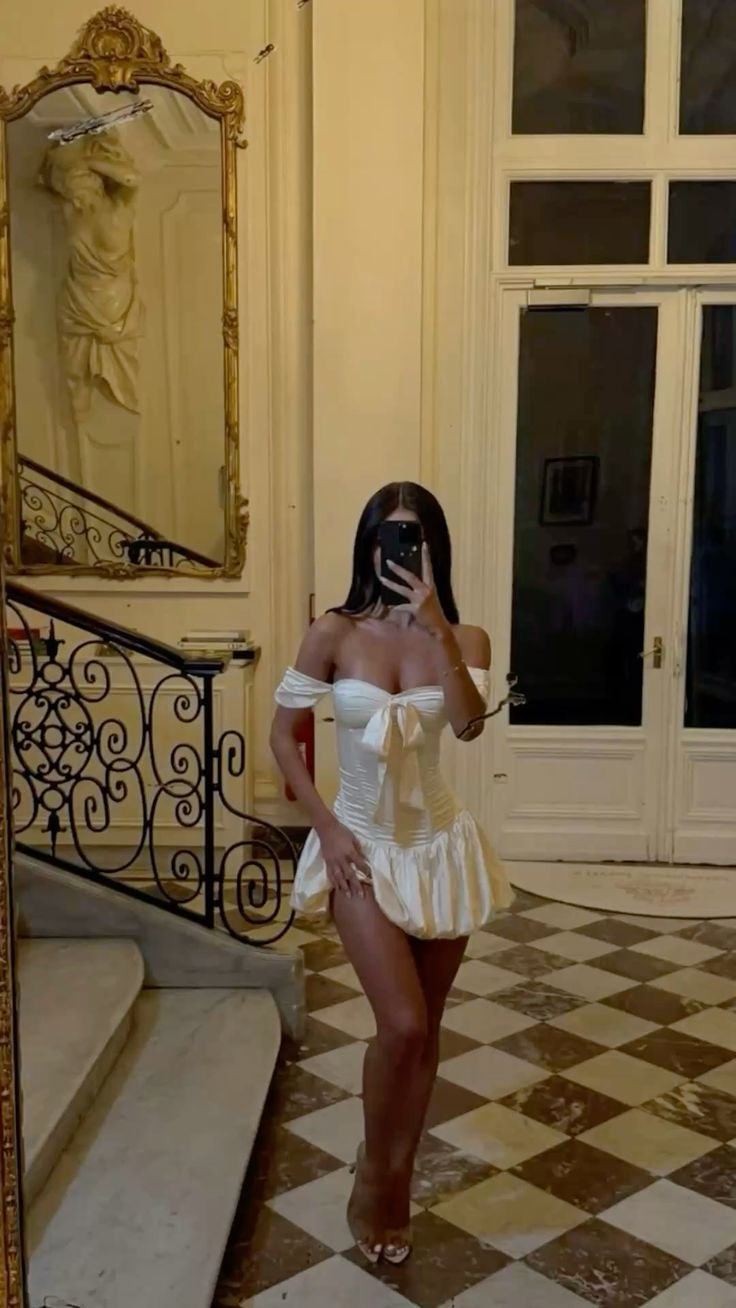 Isabelle Off-Shoulder Satin A-Line Dress