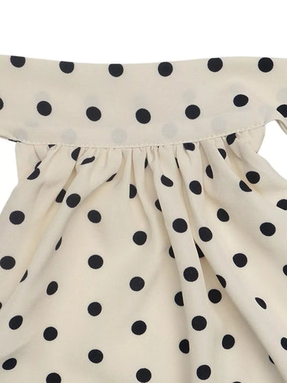 Violet Polka Dot Halter Mini Dress