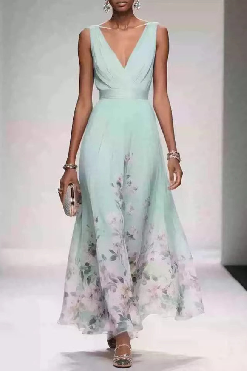 Margot A-Line Chiffon Tea Dress